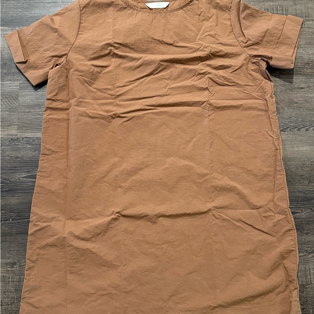 Casual Brown Short Sleeve Dress
